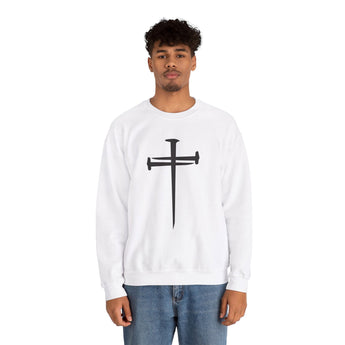 Faith Culture - Christian Cross - Unisex Heavy Blend™ Crewneck Sweatshirt White