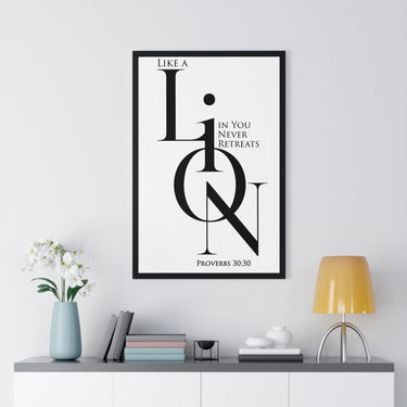 Faith Culture - Christian Home Décor - A Lion, Mighty Among Beasts - Proverbs 30:30 Wall Art