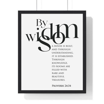 Faith Culture - Christian Home Décor - A Little Sleep, A Little Slumber - Proverbs 24:34 Wall Art 16" x 20" Black