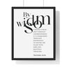 A Little Sleep, A Little Slumber Wall Art | Proverbs 24:34 Christian Decor 16" x 20" Black