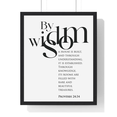 Faith Culture - Christian Home Décor - A Little Sleep, A Little Slumber - Proverbs 24:34 Wall Art 16" x 20" Black