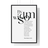 Faith Culture - Christian Home Décor - A Little Sleep, A Little Slumber - Proverbs 24:34 Wall Art 24″ x 36″ Black
