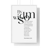Faith Culture - Christian Home Décor - A Little Sleep, A Little Slumber - Proverbs 24:34 Wall Art 24″ x 36″ White