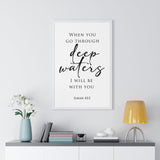 Faith Culture - Christian Home Decor - Divine Protection - Isaiah 43:2 Wall Art