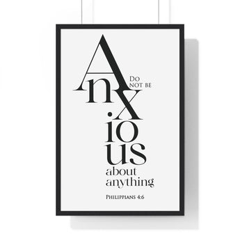 Do Not Be Anxious About Anything Wall Art | Philippians 4:6 Christian Decor
