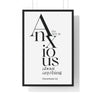 Do Not Be Anxious About Anything Wall Art | Philippians 4:6 Christian Decor