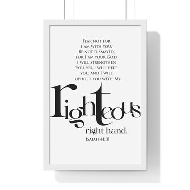 Faith Culture - Christian Home Décor - Do Not Fear, For I Am With You - Isaiah 41:10 Wall Art 12″ x 18″ White