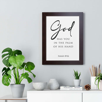 Faith Culture - Christian Home Décor - Engraved Remembrance - Isaiah 49:16 Wall Art