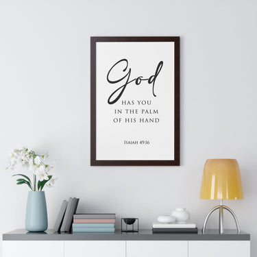 Faith Culture - Christian Home Décor - Engraved Remembrance - Isaiah 49:16 Wall Art