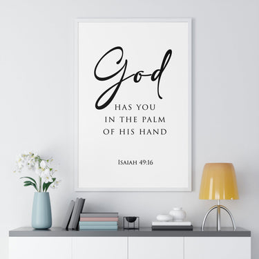 Faith Culture - Christian Home Décor - Engraved Remembrance - Isaiah 49:16 Wall Art