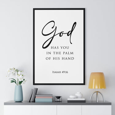 Faith Culture - Christian Home Décor - Engraved Remembrance - Isaiah 49:16 Wall Art