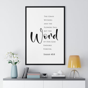 Faith Culture - Christian Home Décor - Eternal Blossom - Isaiah 40:8 Wall Art