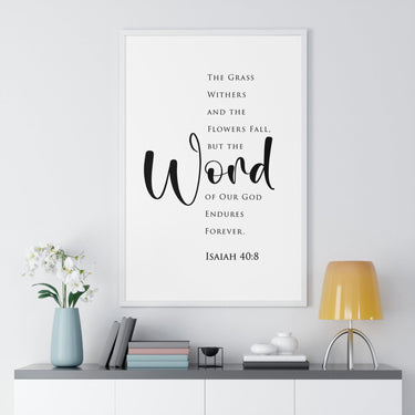 Faith Culture - Christian Home Décor - Eternal Blossom - Isaiah 40:8 Wall Art