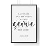 Faith Culture - Christian Home Decor - Family Faith Wall Art 24″ x 36″ Black