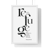 Faith Culture - Christian Home Décor - God is Our Refuge and Strength - Psalm 46:1-2 Wall Art 12″ x 18″ White