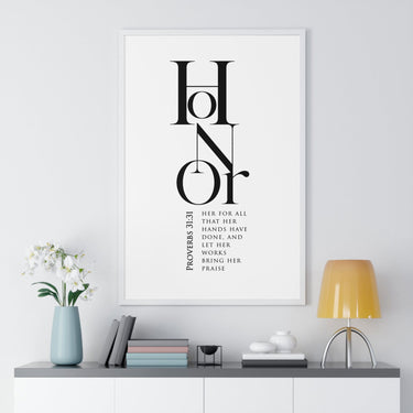 Faith Culture - Christian Home Décor - Honor's Embrace - Proverbs 31:31 Wall Art