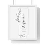 Faith Culture - Christian Home Décor - My Shepherd - Psalm 23:1 Wall Art 11″ x 14″ White