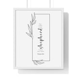 Faith Culture - Christian Home Décor - My Shepherd - Psalm 23:1 Wall Art 16" x 20" White