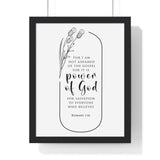 Faith Culture - Christian Home Décor - Power of God - Romans 1:16 - Christian Wall Art 11″ x 14″ Black