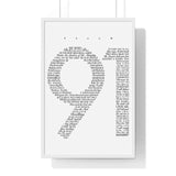 Faith Culture - Christian Home Decor - Psalm 91 Wall Art 20" x 30" White