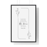 Faith Culture - Christian Home Décor - Rescuer - Psalm 18:16 Wall Art 24″ x 36″ Black