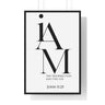 Faith Culture - Christian Home Décor - Resurrection and Life - John 11:25 - Christian Wall Art 24″ x 36″ Black