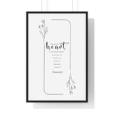 Faith Culture - Christian Home Décor - Rock of Refuge - Psalm 61:2 - Wall Art 24″ x 36″ Black