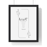 Faith Culture - Christian Home Décor - Rock of Refuge - Psalm 61:2 - Wall Art 11″ x 14″ Black