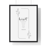 Faith Culture - Christian Home Décor - Rock of Refuge - Psalm 61:2 - Wall Art 18″ x 24″ Black