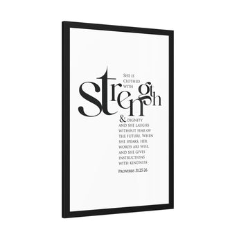 Faith Culture - Christian Home Décor - Strength and Dignity - Proverbs 31:25-26 Wall Art