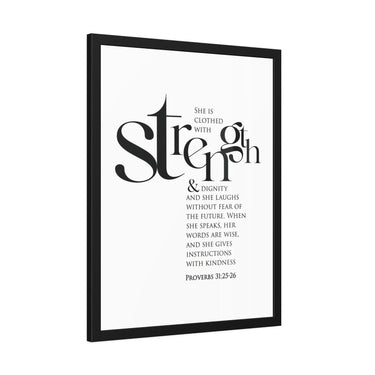 Faith Culture - Christian Home Décor - Strength and Dignity - Proverbs 31:25-26 Wall Art