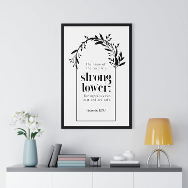 Faith Culture - Christian Home Décor - Strong Tower - Proverbs 18:10 Wall Art