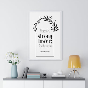 Faith Culture - Christian Home Décor - Strong Tower - Proverbs 18:10 Wall Art