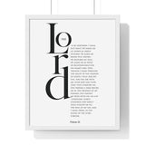 Faith Culture - Christian Home Décor - The Lord is My Shepherd - Psalm 23 Wall Art 16" x 20" White