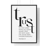 Trust in the Lord with All Your Heart Wall Art | Proverbs 3:5 Christian Decor