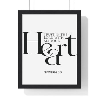 Trust in the Lord with All Your Heart Wall Art | Proverbs 3:5 Christian Decor