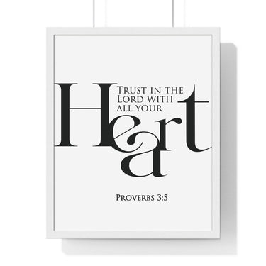 Faith Culture - Christian Home Décor - Trust in the Lord with All Your Heart - Proverbs 3:5 Wall Art