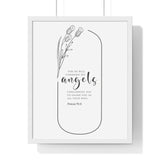 Faith Culture - Christian Home Décor - Virtuous Woman Wings of Protection - Psalm 91:11 Wall Art 16" x 20" White
