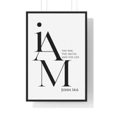 Faith Culture - Christian Home Décor - Way, Truth, Life - John 14:6 Wall Art 24″ x 36″ Black