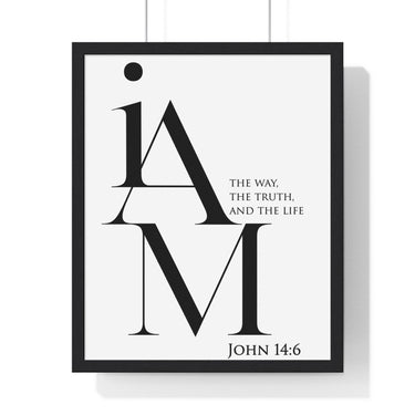 Faith Culture - Christian Home Décor - Way, Truth, Life - John 14:6 Wall Art 16" x 20" Black