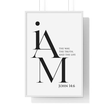 Faith Culture - Christian Home Décor - Way, Truth, Life - John 14:6 Wall Art 24″ x 36″ White