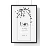 Faith Culture - Christian Home Décor - Wisdom's Path - Proverbs 12:1 Wall Art 20" x 30" Black