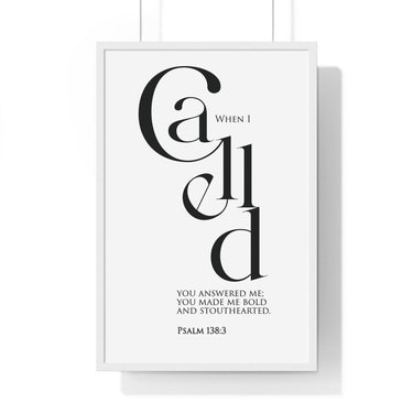 Faith Culture - Christian Home Décor - You Greatly Emboldened Me - Psalm 138:3 Wall Art 20" x 30" White