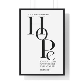 You Have Been My Hope Wall Art | Psalm 71:5 Christian Decor