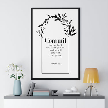 Faith Culture - Commit to the Lord - Proverbs 16:3 - Christian Wall Art