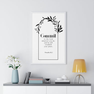 Faith Culture - Commit to the Lord - Proverbs 16:3 - Christian Wall Art