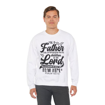 Faith Culture - Compassion of the Father - Christian Unisex Heavy Blend⢠Crewneck Sweatshirt White