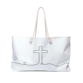 Faith Culture - Cross - Christian Weekender Tote Bag 24" × 13"