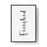 Faith Culture - Cry of Victory - John 19:30 - Christian Wall Art 24″ x 36″ Black