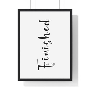 Faith Culture - Cry of Victory - John 19:30 - Christian Wall Art 18″ x 24″ Black